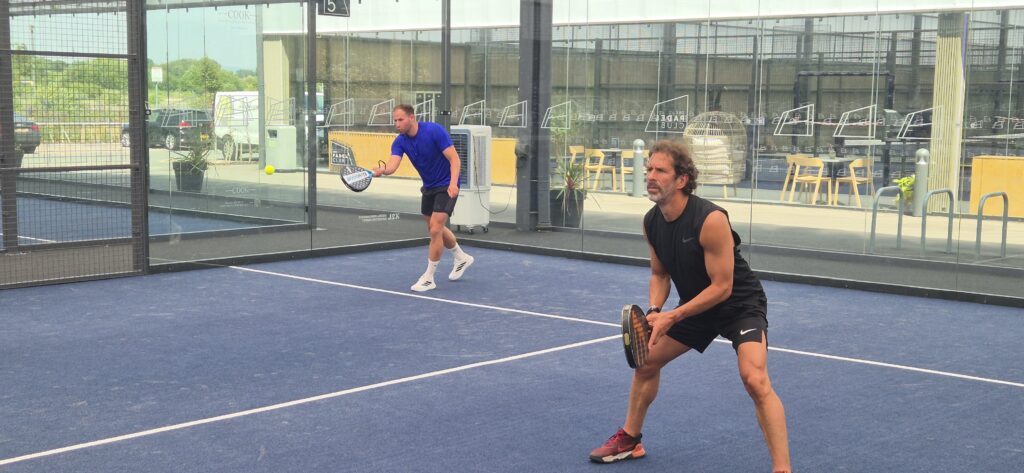 Padel tournament in action